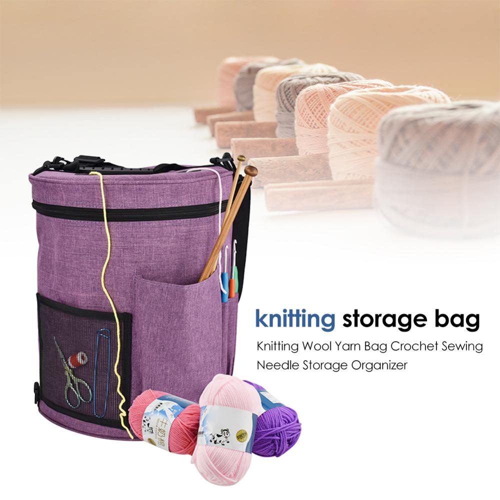 Breien organisatie haaknaalden garen opbergtas diy organizer houder diy kleding reis garen houder tas