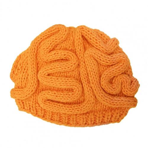 Mutsen Hoeden Spoof Horror Hersenen Gebreide Hoed Grappige Warm Cap Party Hoofddeksels Fotografie Props Caps Hoofddeksels Voor Party 14 Kleuren: Tangerine
