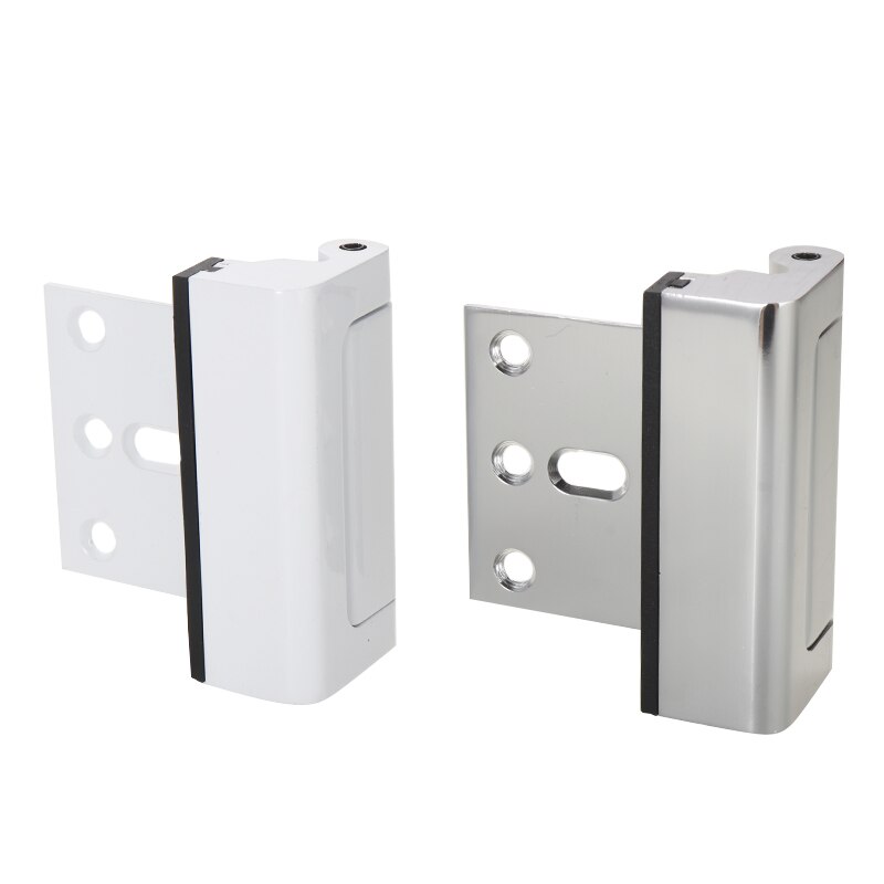 Silver/White Aluminum Door Reinforcement Lock Home Security Defender Lock High Security Door Reinforcement Lock Safety Tool