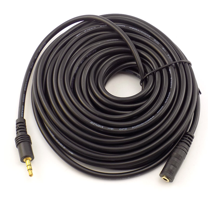 1.5/3/5/10M 3.5Mm Stereo Man-vrouw Audio Extension Cable Koord Voor Hoofdtelefoon tv Computer Laptop MP3/MP4 Oortelefoon