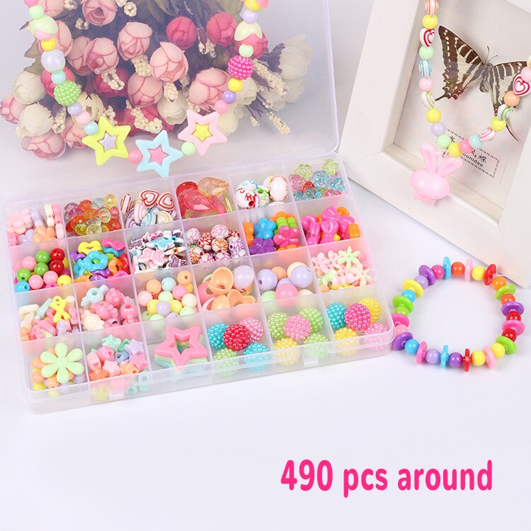 13 arten DIY Handgemachte Perlen Spielzeug mit Zubehör einstellen Mädchen Weben Armbinde Schmuck, Der Spielzeug Pädagogisches Spielzeug für freundlicher: B