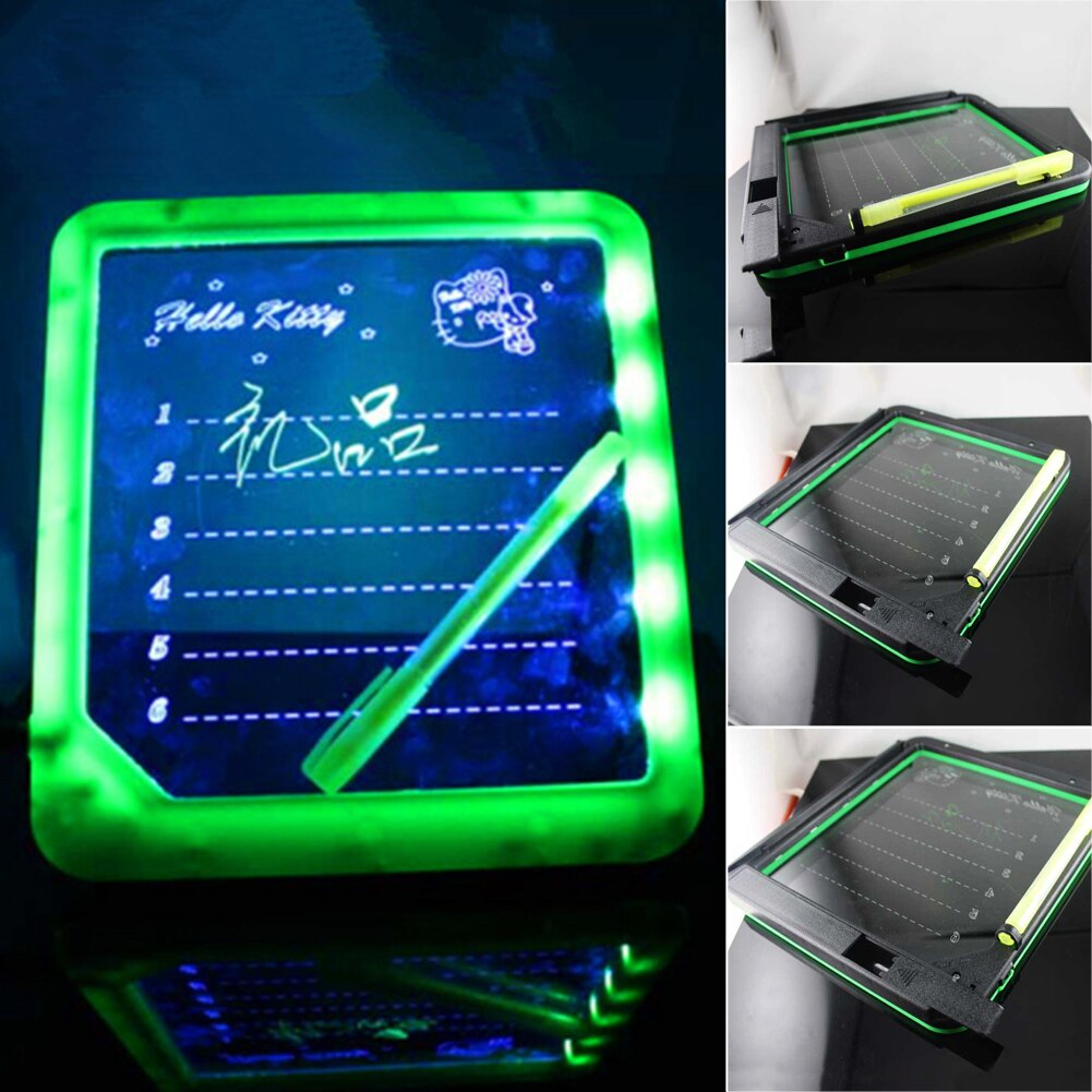 Escrita deixando mensagem crianças anúncios placa quadrado desenho estável ultra fino fluorescente prático placa de escrita