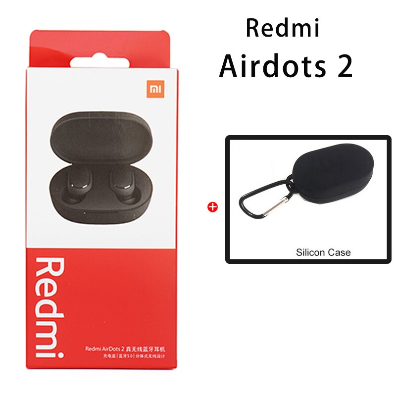 Xiaomi Redmi Airdots 2 Oordopjes Echte Draadloze Oortelefoon Bluetooth 5.0 Headset Met Microfoon Opladen Oortelefoon In-Ear Stereo Bass: Airdots 2  black