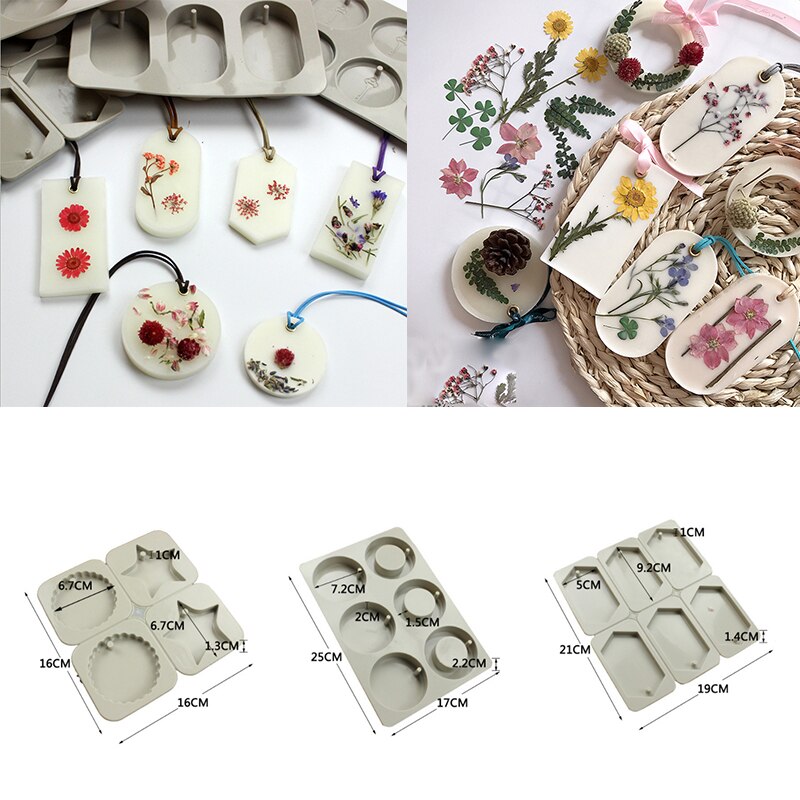 Moldes de silicona para aromaterapia DIY, adornos colgantes, moldes de cera, molde de flor para jabón, accesorios para manualidades, molde de jabón