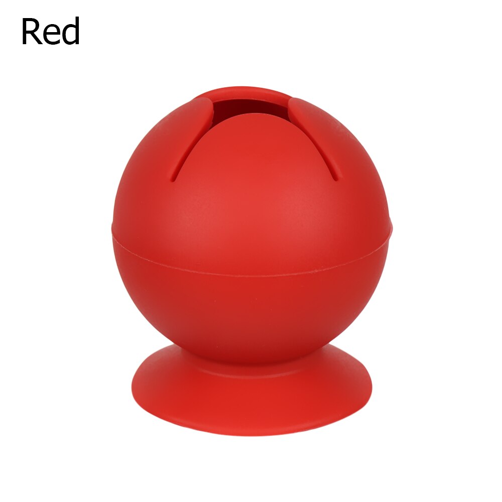 1PC Portable Opening Suction Cup Vinyl Weeding Scrap Waste Collector Household School DIY Handicraft Sewing Storage Accessories: Red-Round