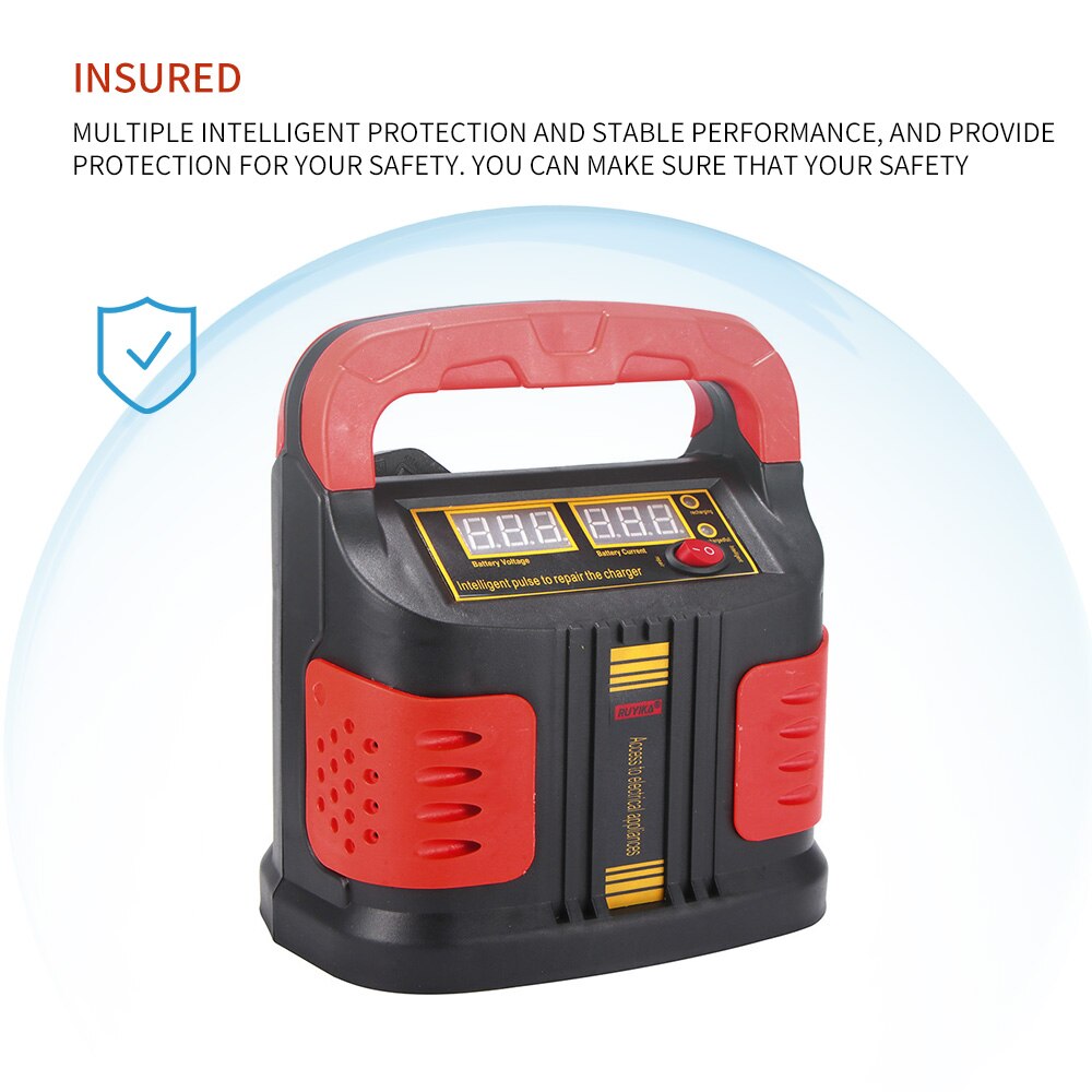 1pc Genuine 350W 14A AUTO Plus Adjust LCD Battery Charger 12V-24V Car Jump Starter Portable Built-In Battery Car Accessories