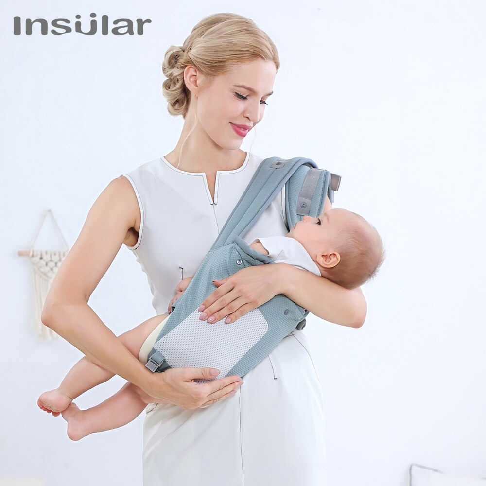 Ergonômico para bebê, mochila para carregar bebês portátil, espessante nos ombros, 360, com capuz canguru, 0 a 36 meses