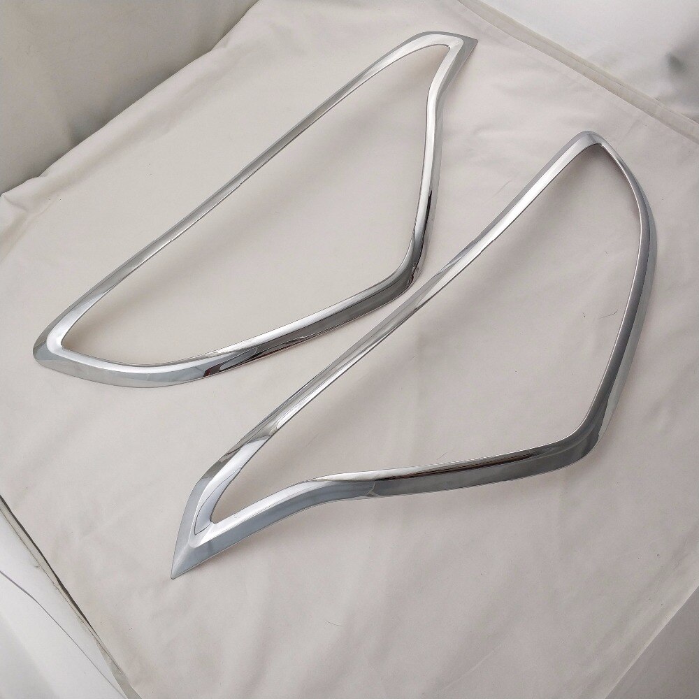 2 stuks ABS HEAD LAMP COVER Auto Chrome Strips Voor Hyundai Grote i10 Accessoires Koplampen Cover Trim
