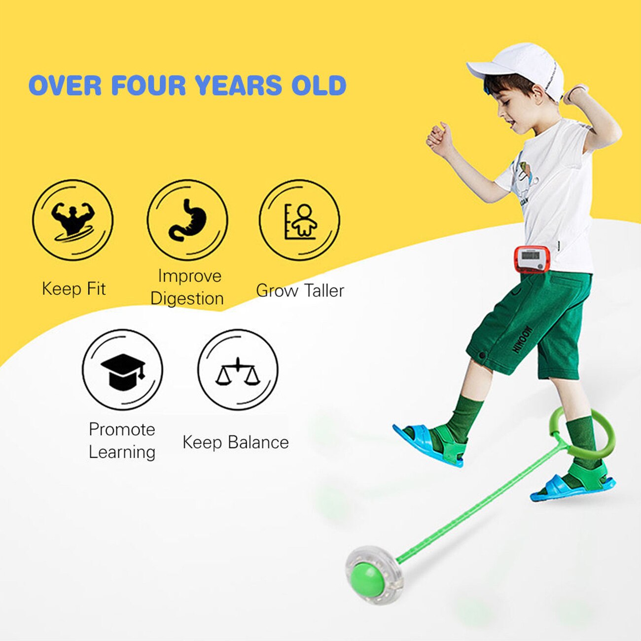 Flash Springen Touw Bal Kinderen Outdoor Fun Sport Speelgoed Led Kinderen Springen Kracht Reactie Training Swing Bal Kind-Ouder games