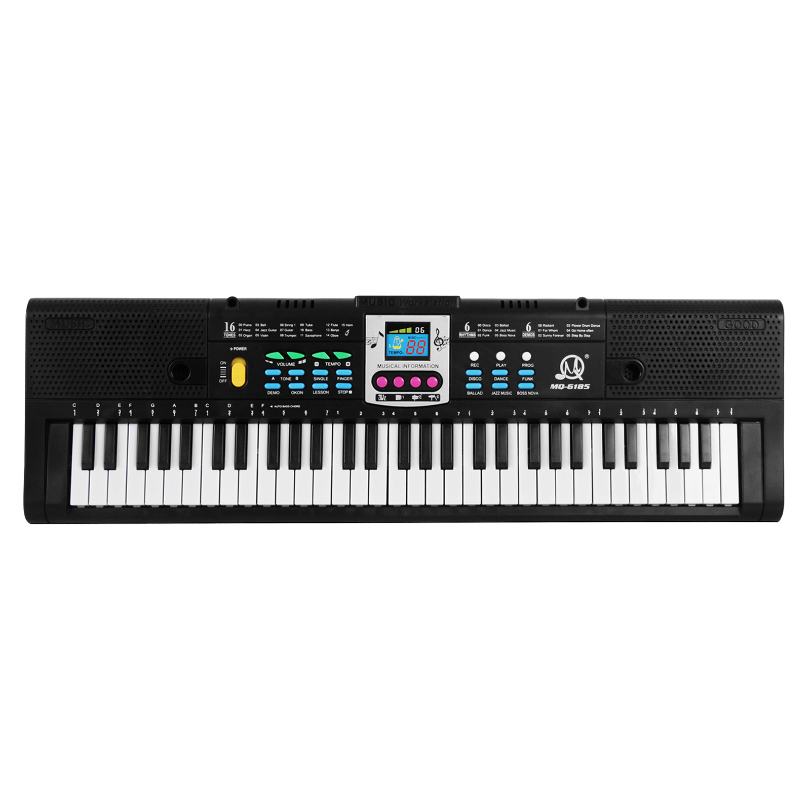 61 Keys Electric Piano Digital Electronic Keyboard Kids Multifunctional Electric Piano for Beginners with Microphone Function