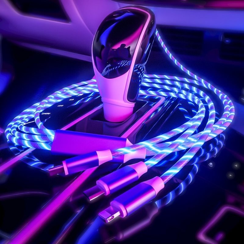 Cable USB tipo C para luz LED, Cable magnético de carga rápida, Cables universales