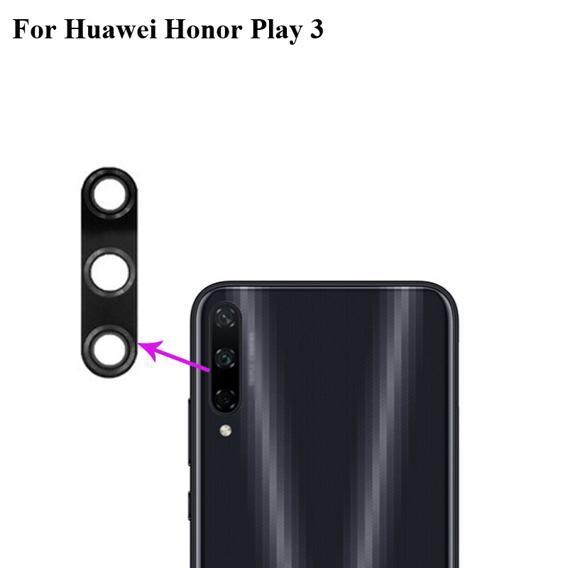 Original For Huawei Honor Play 3 Back Rear Camera Glass Lens Cover test good Play3 Replacement Parts