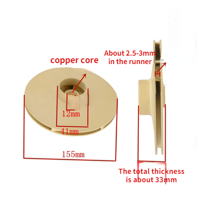Självsugande pumpar centrifugalpumpar jetpumpar i rostfritt stål kateterstyrskena ppo plastimpeller vattenpumpsdelar: Grå