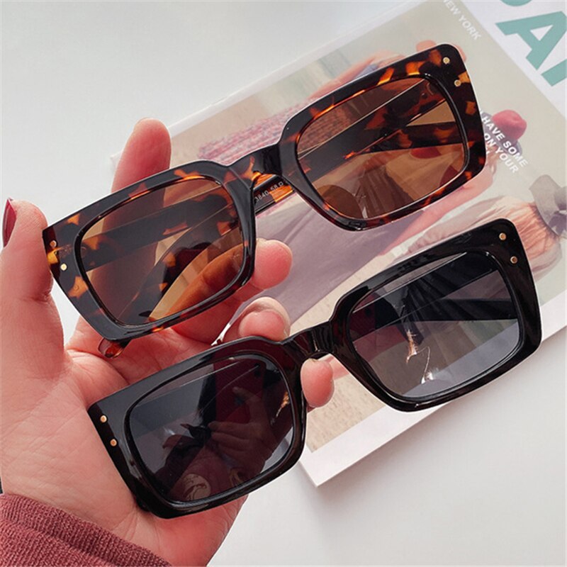 KUJUNY Ladies Narrow Frames Sun Glasses Retro Small Rectangle Sunglasses Women Cat Eye Eyewears Vintage Square Eyeglasses