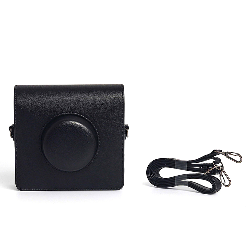 For Instax Wide Evo Camera Retro Camera Bag Protective Case PU Leather Cover With Shoulder Strap Storage Protective Bag: light green