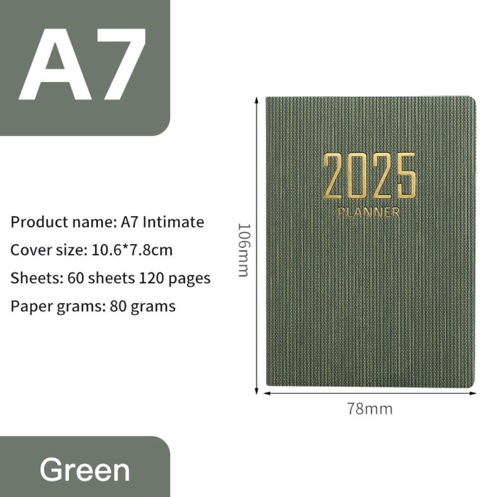 minimalistisch isches a5 2025 Agenda Buch mit Kalender zu tun Liste a5 Notizbuch Spanisch Morandi Farbe 2025 Planer Notizbuch Schul büro: Braun