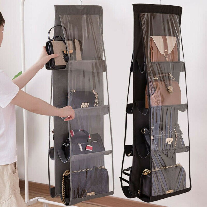 8 taschen Hängen Handtasche Organizer Regal Tasche Lagerung Halfter Schränken Wasserdicht Staub Hängen Lagerung Tasche