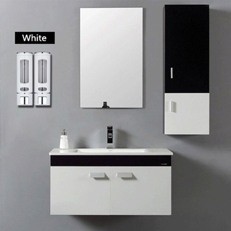 Enkele/dubbele 400ml zeepdispenser wandmontage douche bad shampoo dispenser vloeibare zeep container badkamer toilet accessoires