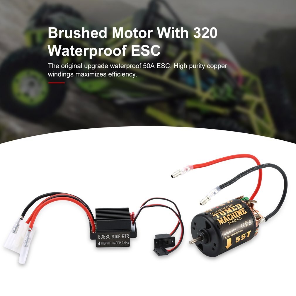 Rc 540 35T 45T 55T Brushed Motor Met 320 Speed Controller Waterdicht Esc Voor Traxxas Voor Hsp voor Redcat Voor Tamiya