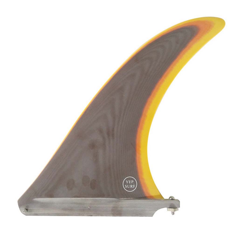 Yep.Surf Surf Longboard Fins Fiberglass 9 Inch YepSurf Fin Surfboard Fin Single Fins: brown