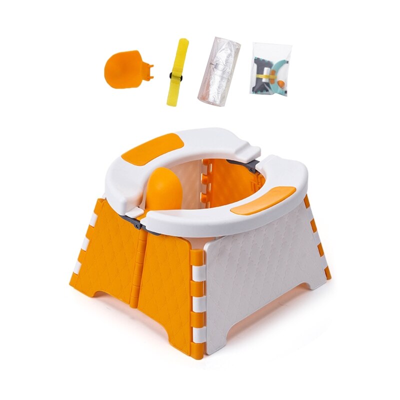 Baby Potty Training Seat Kids Toddler Outdoor Portable Folding Toilet Urinal Pot 54DF