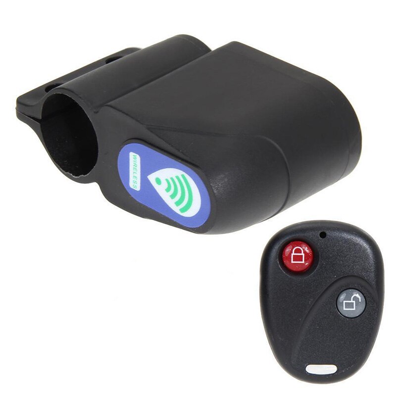 Anti-Theft Bicycle Lock Cycling Security Lock Wireless Remote Control Vibration Alarm 110dB Bicycle Anti-Theft Alarm Bike #0908