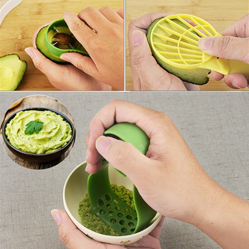 Keuken Groente Gereedschap 3-in-1 Avocado Keeper Opslag Container Avocado Tool Avocado Slicer Shea Corer Boter Dunschiller separator