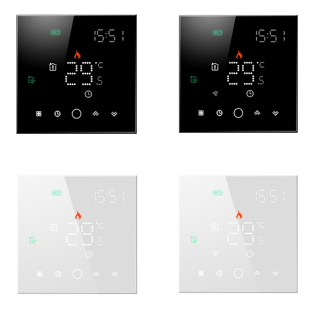 Touch Control Thermostat Room Temperature Controller Wall Mounted LCD Display Digital Thermostat, GBLW&GB