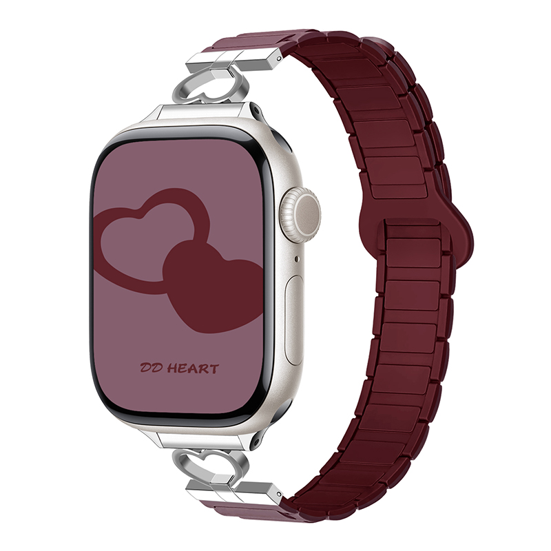 magnetische bandjes voor Apple Watch Band 45 mm 44 mm 40 mm 42 mm 46 mm 41 mm 49 mm 38 mm siliconen armband IWatch Series 10 SE 9 8 7 Ultra 2: BLACK WHITE / 12mm