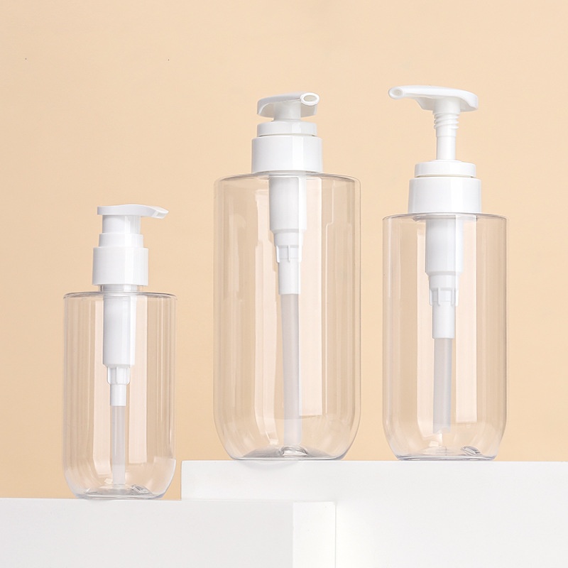 5/15PCS 200/300/500ml Empty Plastic Lotion Pump Bottle Shampoo Shower Gel Dispenser Body Lotion Bottle With White Pump: Light Grey / 2ml