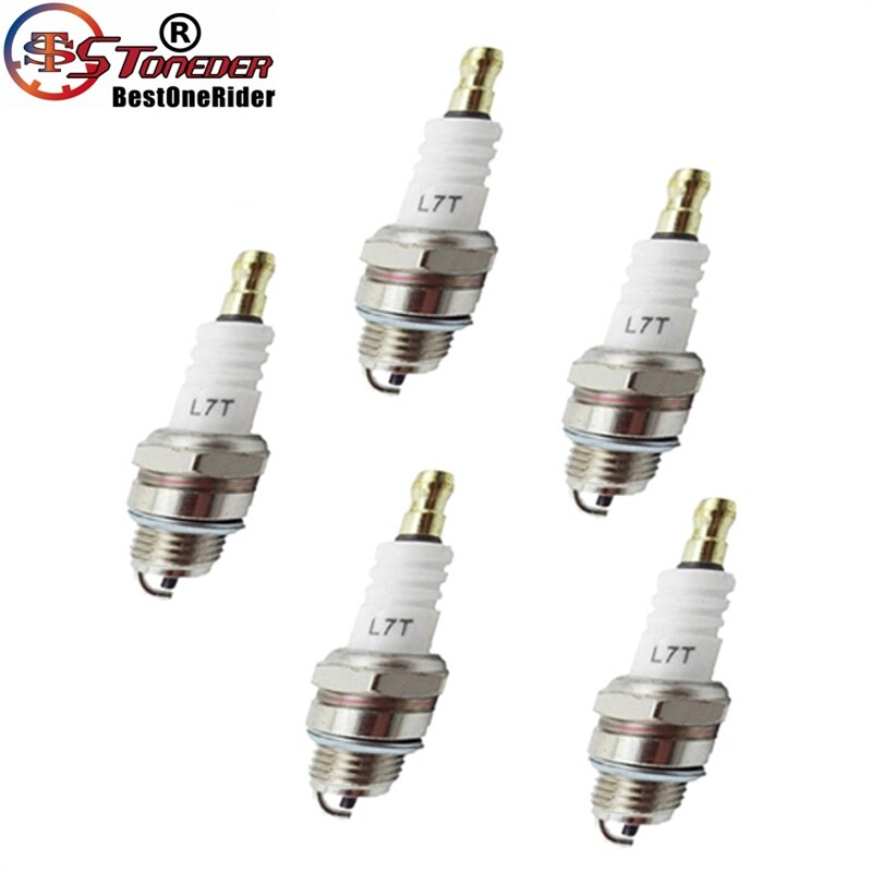 Stoneder 5 pz tasca bicicletta L7T Candela di Accensione per Il Cinese 47cc 49cc 2 tempi Motore sporco Minimoto mini Bambini atv Quad