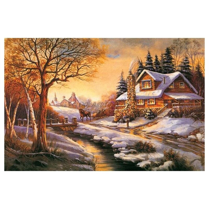 Starry Night Paper Puzzle 1000 Pieces Puzzles for Adults & Kid's Challenge Jigsaw Landscape Educational Landscape Game Play Toys