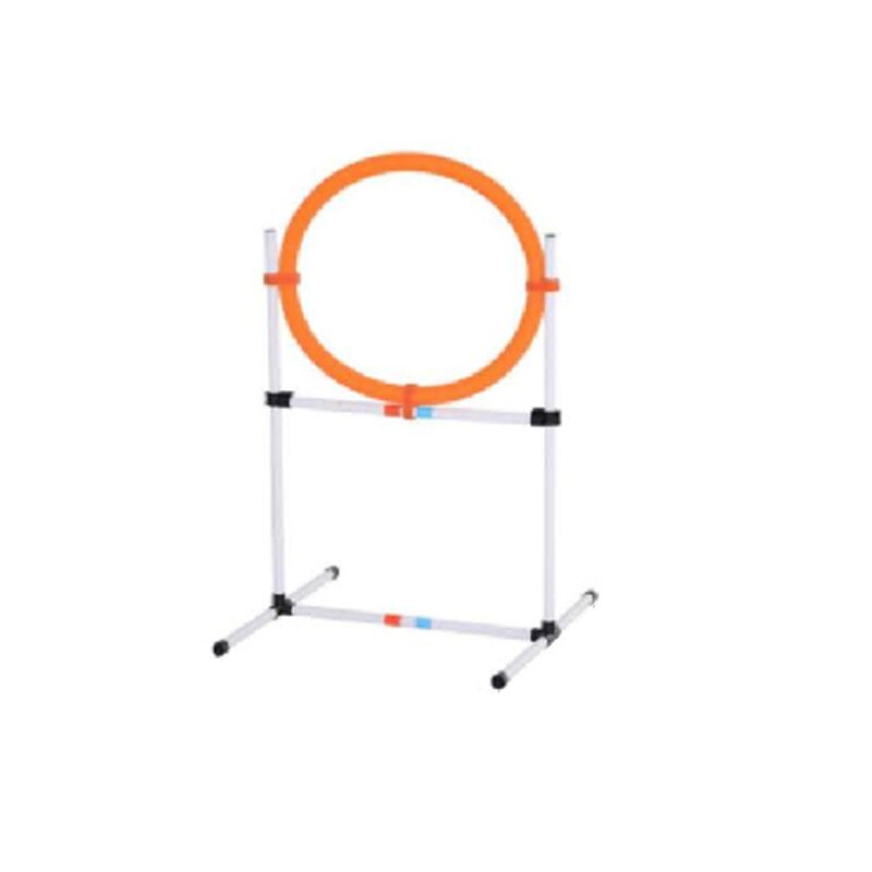 Kit de dressage de chien tige d'enroulement, anneau de saut, aire de repos, tige de saut, matériel en plastique fournitures de formation en plein air: 1 set jump loop