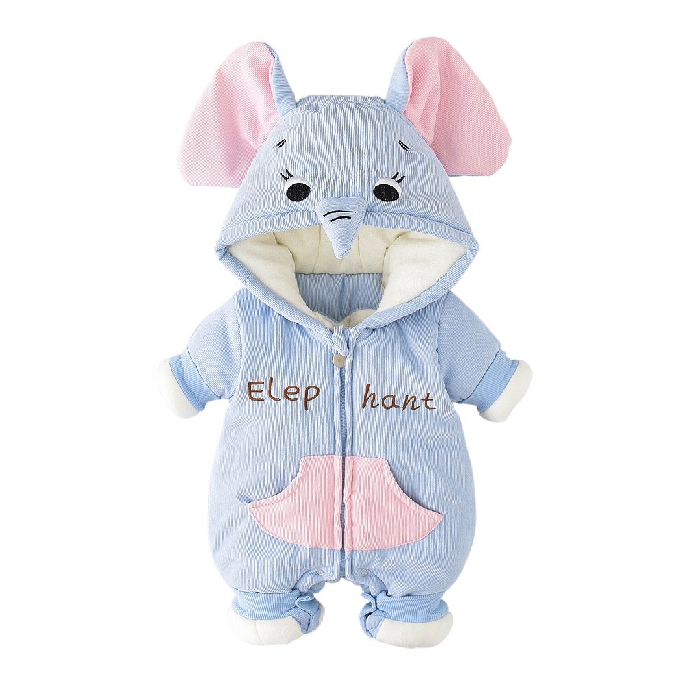 Baby Kleidung Baby Body Neugeborenen Baby Winter Strampler Elefanten Paded Strampler Junge Mädchen Kleidung Säuglings Overalls 6m ~ 24m
