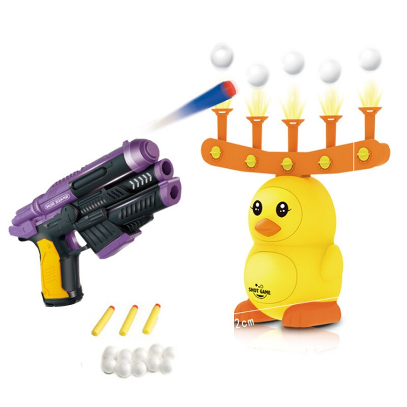 Shooting Games Kit DUCK Electric Floating Dart Target Practice Flying Ball Toys With Floating Ball Gun Toy for Adults Kids: Toy gun D