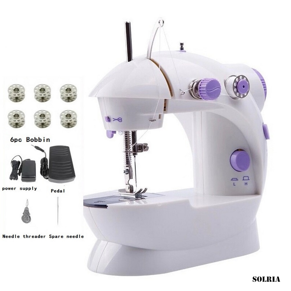 Fyearfly Haushaltsnähmaschine 505A 12 Stiche Mini Doppelfaden