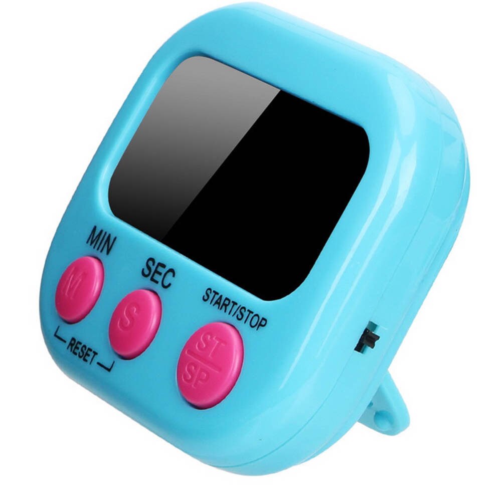 household Supplies Kitchen Timer LCD Display Home Kitchen Timer Square Baking Cooking Count Alarm Sleep Stopwatch: Blue