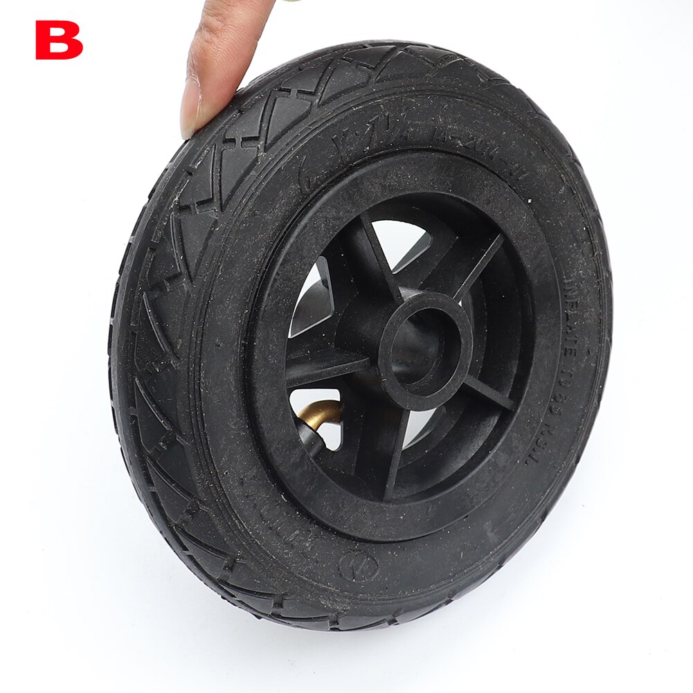 Motorrad 6x 1 1/4 reifen 150MM Rolle Rad mit kunststoff Hub Rohr Für Elektrische Rolle 6 Zoll Pneumatische Reifen: B