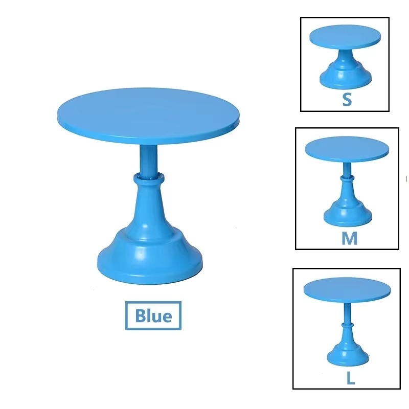 European Cake Stand Tray Metal Milk Tea Shop Dessert Dessert High Foot Tray Wedding Props Party Cake Tray Decoration Cake Stand: Zilver / 14 Inches