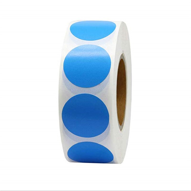 500pcs per lot Round solid color stickers Self-adhesive packaging assortment mark decorative label sticker for kids scrapbooking: Blue-500pcs