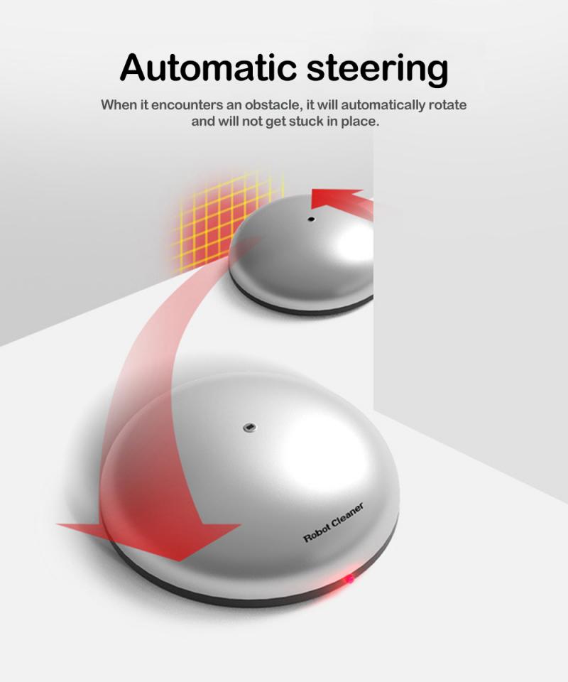 Automatic Robot Vacuum Cleaner Powerful Suction For Clean Carpet Pet Hair & Play With Cat Sweeper Machine Anticollision For Home