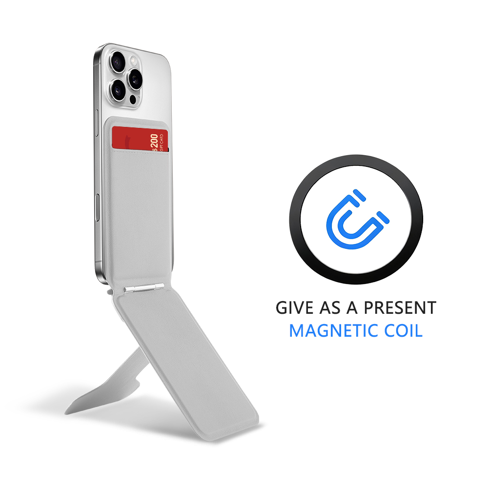 Magnetische telefoonhouder voor iphone 17 16 15 14 13 pro max plus, opvouwbare magnetische telefoonhouder voor op het bureau, geschikt voor apple iphone: Wit