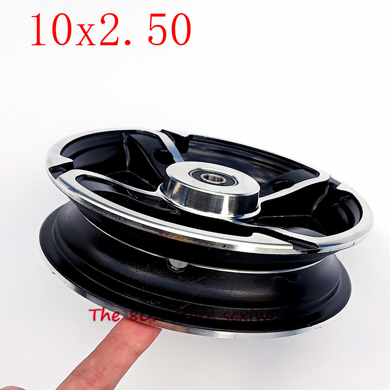 Newest 10 inch solid wheels tyre 10x2.50 explosion-proof Solid Tyres & aluminum alloy Disc brake hole hub for Electric Scooter