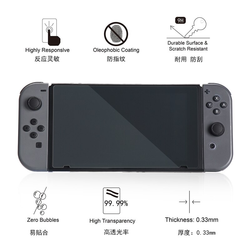 Tempered Glass Sn Protector for Nintendo Switch Cover Case for Nintendo Switch Ultra High Definition Game Sn Protector