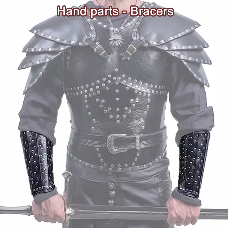 Medieval Knight Arm Guard Armor Bracer Viking Pirate Cosplay Costume Geralt Gauntlet Gloves Wristband Steampunk Accessory LARP