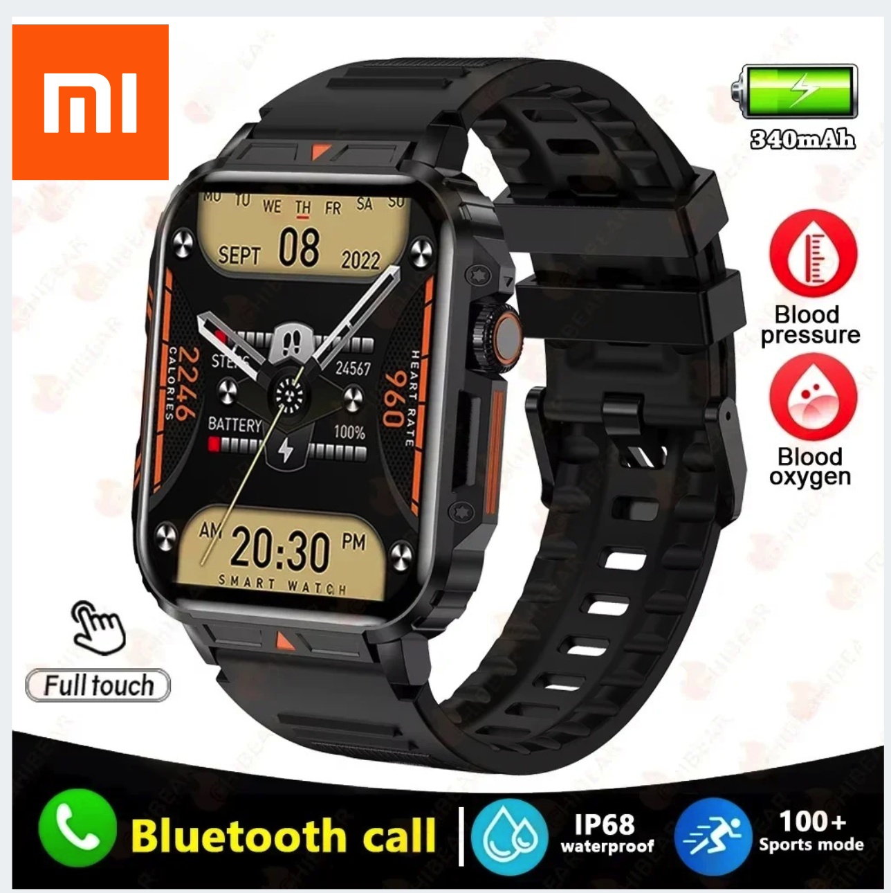 Xiaomi 2025 Nuovo accorto guarda Uomo Donna Smartwatch Uomo Orologio elettronico per androide IOS fitness inseguitore Moda accorto-guarda Donna