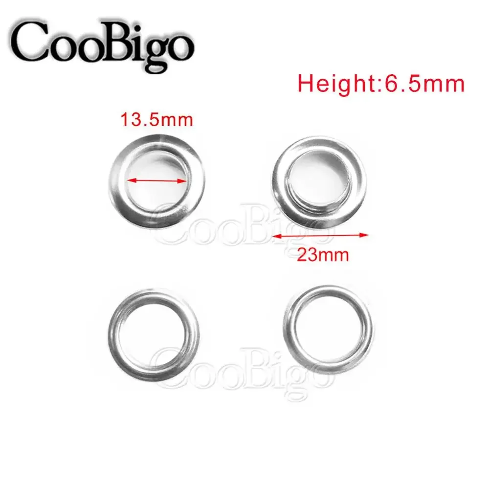 100 ensembles d'œillets ronds en cuir, œillets en métal pour chaussures, vêtements, sac, ceinture, bricolage, accessoires d'artisanat du cuir, couleur argent: NICKEL
