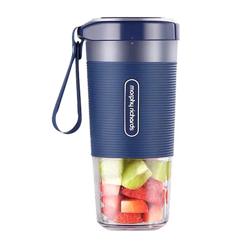 Mini Juice Maker Food Blender DC7.4V 300ml Portable Wireless Juicer Juice Milkshake Mixer 1400mAh Battery: Blue