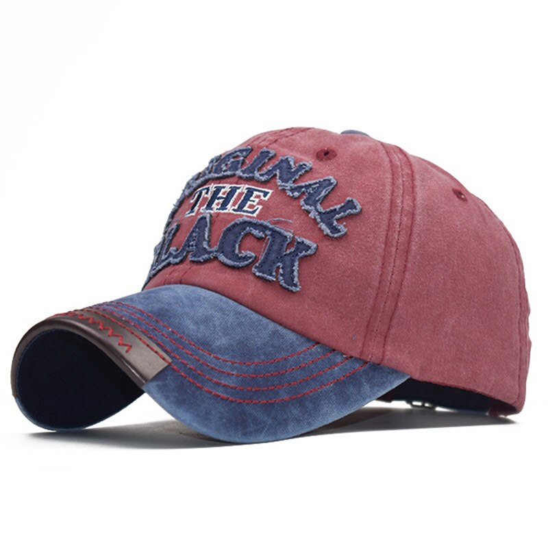 Verstelbare katoenen baseballpet voor heren, vintage snapback pet voor dames, streetwear, distressed, gescheurde hiphoppetten: A4