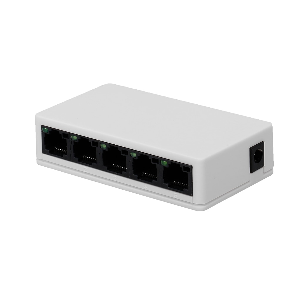 5-Port Switch Gigabit 10/100Mbps Ethernet Switch Distributor Network Switch Driver Free Plug And Play Home Office US EU Plug